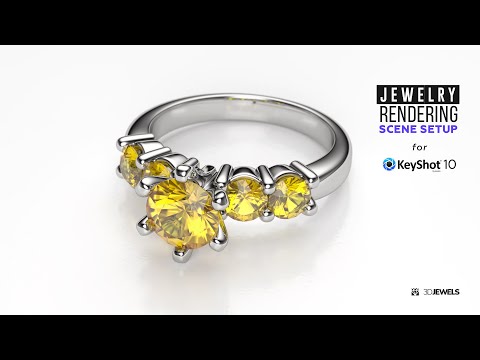Bright Scene Setup for KeyShot 10 Jewelry 3D Rendering