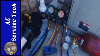 HVAC Nitrogen Pressure Test Procedure for A/C Units, the Oil Blowout, Vacuum Pump Setup!