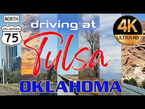 [4K] Driving at North HWY 75 Tulsa Oklahoma, U.S.