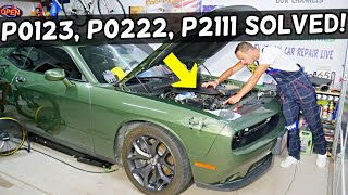DODGE CHALLENGER CODE P0123 P0222 P2111 THROTTLE POSITION SENSOR CHECK ENGINE LIGHT ON