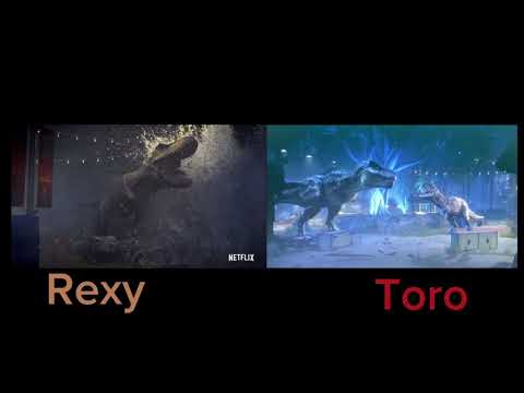 Jurassic World Camp Cretaceous Hidden Adventure Final Battle Comparison