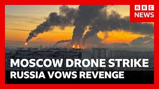 Download lagu Russia vows revenge after massive drone strike on Moscow hits major oil refinery | BBC News mp3