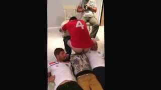 3 Man Dead Lift - The apprentice drinking with the older lads ends up with him have a stinker!!