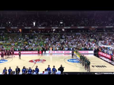 Be of Lithuanian Proud in Eurobasket 2015 (National Anthem of Lithuania)