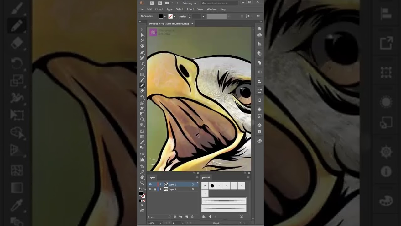 Wild Eagle Vector Art Illustrator