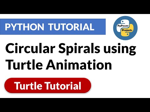Circular Spirals Using Turtle Animation Turtle Python Tutorial Pypower