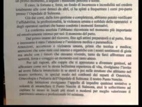 ONDA TG 29.01.2013 - PUNTO NASCITE: TESTIMONIANZA GENITORI