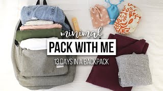 🎒EXTREME Minimalist PACK WITH ME (Only Backpack for 13 Days)🚌