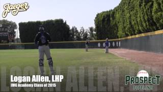 Going Long, Logan Allen Pre-Game Long Toss, IMG Academy Class of 2015