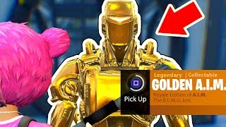 How to get the GOLDEN A.I.M. Hunting Party Skin in Fortnite: Battle Royale *NEW* Easter egg