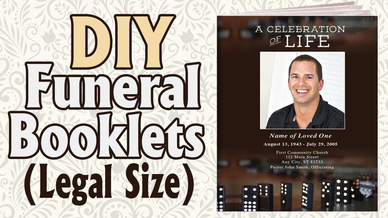 Legal Single Fold Funeral Program Templates