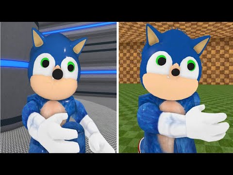 OLD SONIC VS NEW SONIC MOVIE  JUMPSCARE    Roblox Piggy FANGAME
