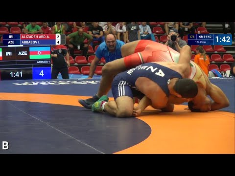 1/4 GR - 84 kg: I. ABBASOV (AZE) df. A. ALIZADEH ABD (IRI) by TF, 14-6