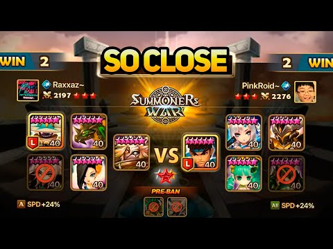 PinkRoid~ vs Raxxaz~. SWC2022 EUROPE Cup Semifinals (BO5) - Summoners War