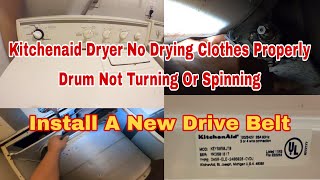 How to Fix KitchenAid Dryer Not Heating Correctly and Not Spinning | Model KEYS850JT0