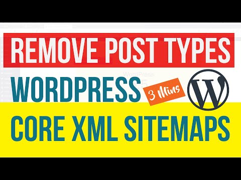 Remove Post Types from default WordPress Core XML Sitemaps