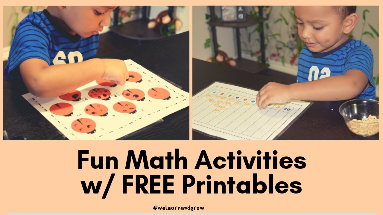 Fun Math Activities to Make Your Child Smart with Free Printables - Part II