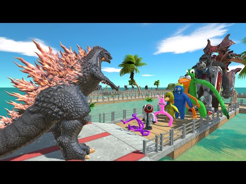 Gojira vs Raijin OASIS DEATH RUN - Animal Revolt Battle Simulator