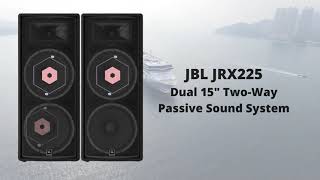Video thumbnail for JBL JRX225 Dual 15 Two Way Passive Sound System by Devprosound