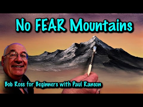 Learn to Paint Mountains the EASY Way - Bob Ross Oil Painting for Beginners