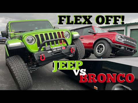BRONCO vs WRANGLER FLEX OFF! Bronco Badlands Sasquatch vs JL Rubicon