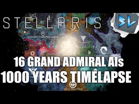 16 Grand Admiral AIs vs 4 Endgame Crisis | 1000 Years Stellaris Nemesis Timelapse with all DLCs 4K