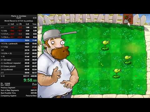 Plants vs. Zombies Any% in 3:57:11