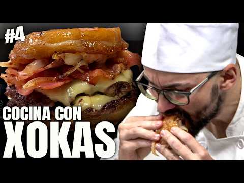 I'm making Oscar's SMASH BURGER from LA CAPITAL! 🍔 with DONUTS! 🍩 #4 | COOKING with XOKAS 👨🏼‍🍳