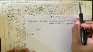 Geography mapwork: How to calculate distance on the map