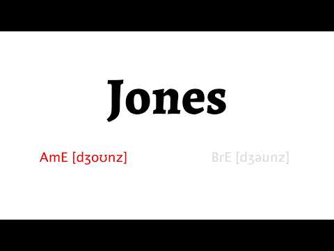How to Pronounce jones in American English and British English