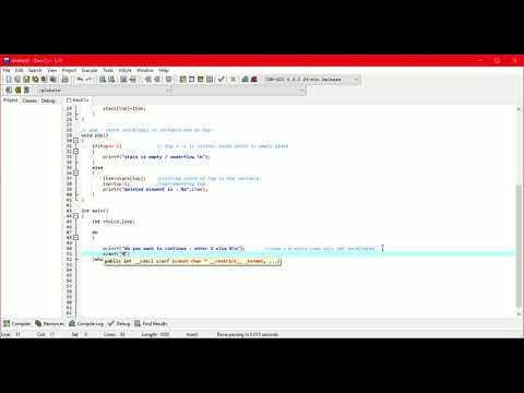C Program To Implement Stack Using Array With Output Data Structures Push Pop Display