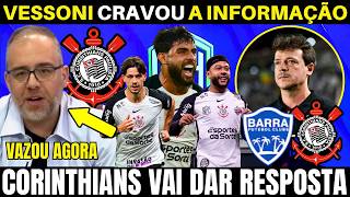 VESSONI ACREDITA NA RESPOSTA DO CORINTHIANS EM ESTREIA DA COPA DO BRASIL.