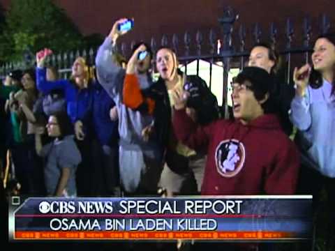 Crowd celebrates Osama bin Laden's death Video