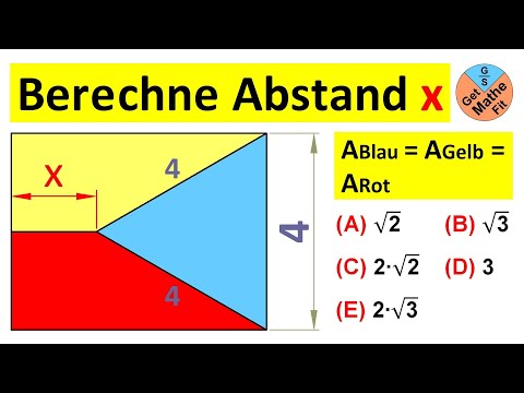 Wie groß ist der Abstand x? | Mathe Rätsel Geometrie | Känguru der Mathematik 2024 Junior 9-10 Stufe