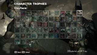 Batman Arkham City -  All Character trophies + DLC Skins