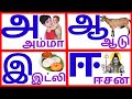 உயிர் எழுத்துக்கள் அ ஆ இ ஈ Learn Tamil Alphabets Litters P