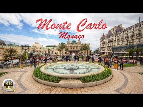 Monte Carlo - Monaco | Walking Tour From the Station to The Casino | 4K - [UHD]