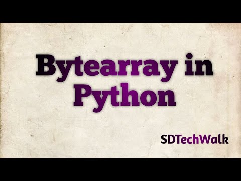 09 Bytearray Data Type In Python Datatypes In Python Sdtechwalk