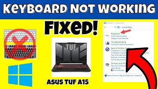 Asus Tuf A15 Keyboard Light Not Working ||  laptop keyboard some keys not working