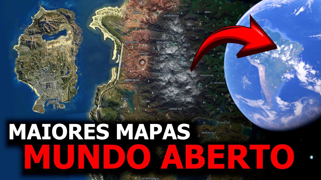 MAIORES MAPAS de MUNDO ABERTO maiores do que GTA !