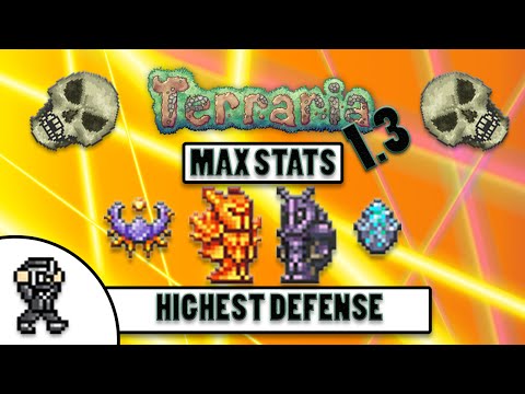 Terraria 1.3 - Highest Defense Loadout - Highest Damage Reduction - Max Stats
