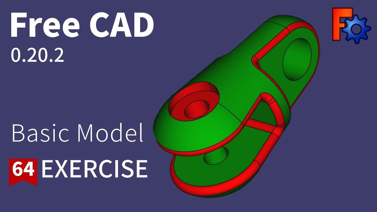 FreeCAD Tutorial for beginners,basic model exercise-64