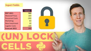 How to Lock Cells in Excel using Python 🔒 (by Cell Color, Font Style, Formula or Cell Value)