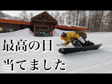 ラストパウダーを当てた！奥志賀高原スキー場