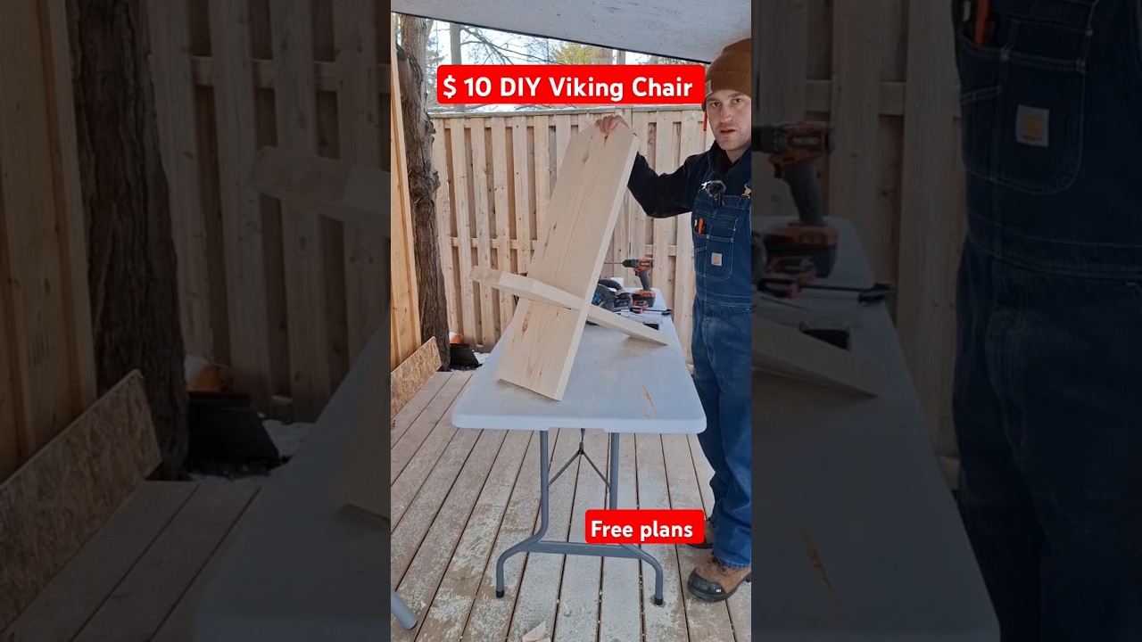 $10 DIY VIKING chair free plans #diyproject #diy #diywoodworking #woodwork #woodworking #chair #reno