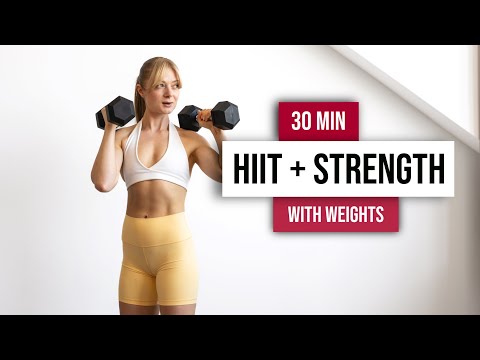 30 MIN ALL STANDING WORKOUT with Dumbbells | Full Body Cardio HIIT + Strength