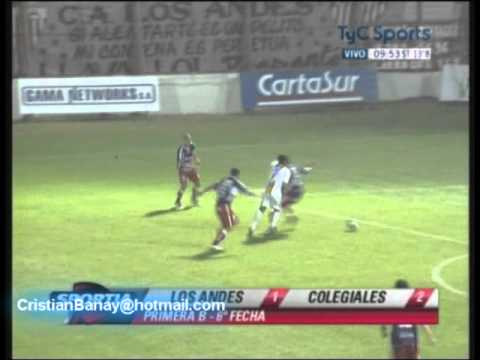 Los Andes 1 Colegiales 2 Primera B Metro 2011-12 Los goles