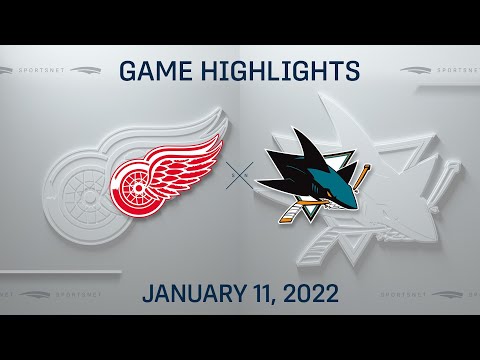 NHL Highlights | Red Wings vs. Sharks - Jan. 11, 2022