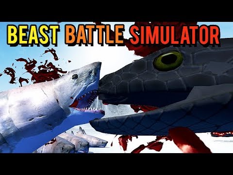Beast Battle Simulator Gameplay German - Shark Vs. Titanoboa