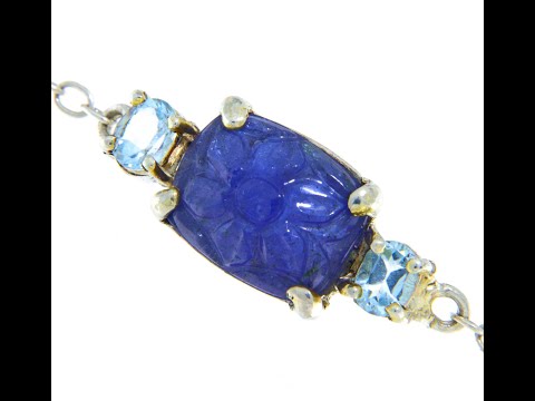 Bratara Argint 925  Tanzanit Topaz Naturale - Eleganta si Stralucire
